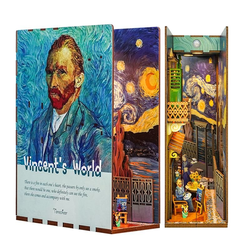 Maqueta Book Nook con Luz el Mundo de Vincent Van Gogh Marca TONECHEER Imagen principal del producto