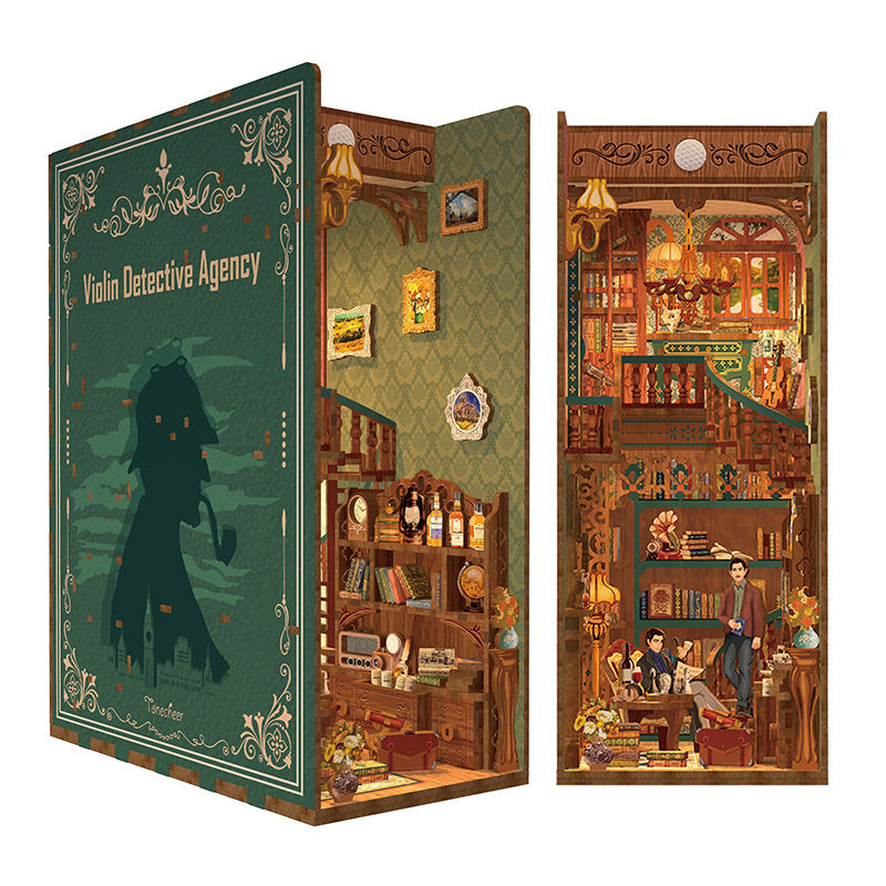 Maqueta Book Nook con Luz Agencia de Detectives Violin TONECHEER Imagen principal del producto