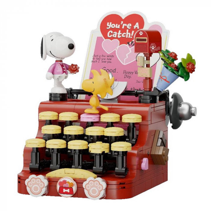 Maqueta de Construcción Snoopy Máquina de Escribir Love PANTASY