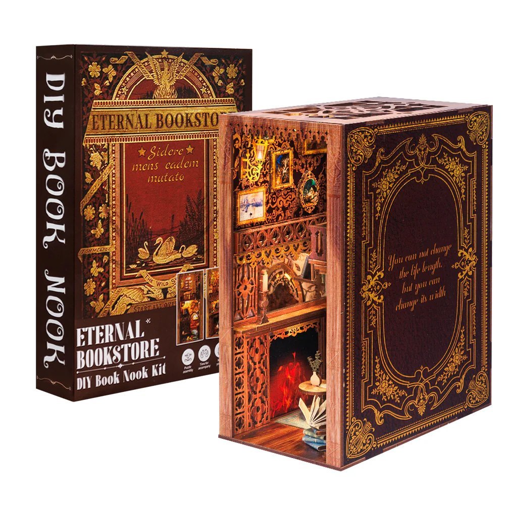 Maqueta Book Nook con Luz Librería Eterna CUTEBEE
