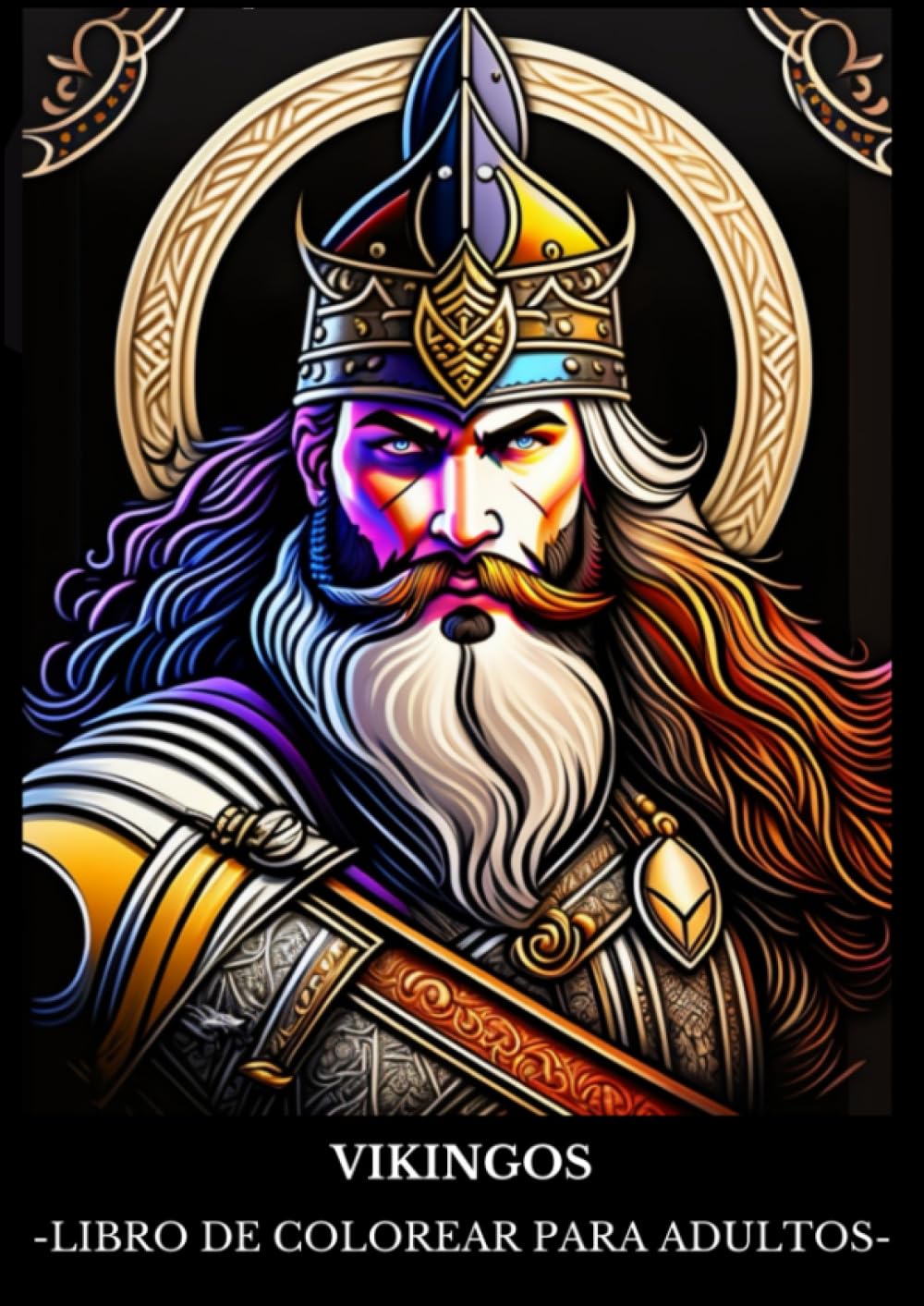 ✅ VIKINGOS: Libro de Colorear para Adultos con Dibujos de Guerreros y Guerreras Vikingos Imagen principal del producto