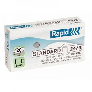 GRAPAS RAPID 24/6 COBREADAS | 20 UNIDADES | (RAPID)