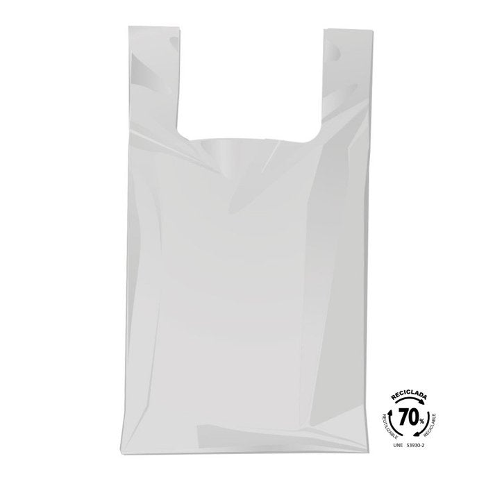 BOLSA CAMISETA 40X50 70% RECICLADO 1KG | BOLSAS RECICLADAS GRANAPLAST | 1 UNIDAD | 7427116392264