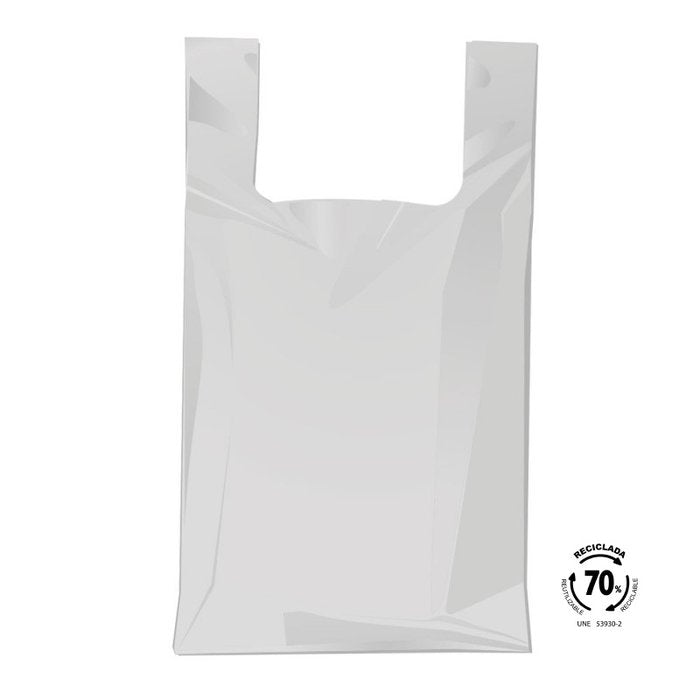 BOLSA CAMISETA 60X70 70% RECICLADO 1KG | BOLSAS RECICLADAS GRANAPLAST | 1 UNIDAD | 7427116392288