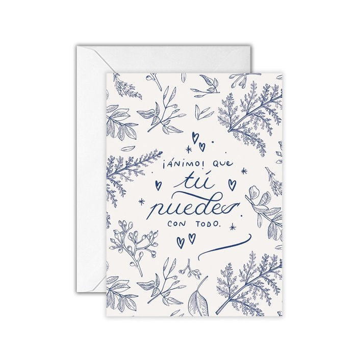 TARJETA ANIMO QUE TU PUEDES | THE GREAT MOUSTACHE | 1 UNIDAD | 7427136858344