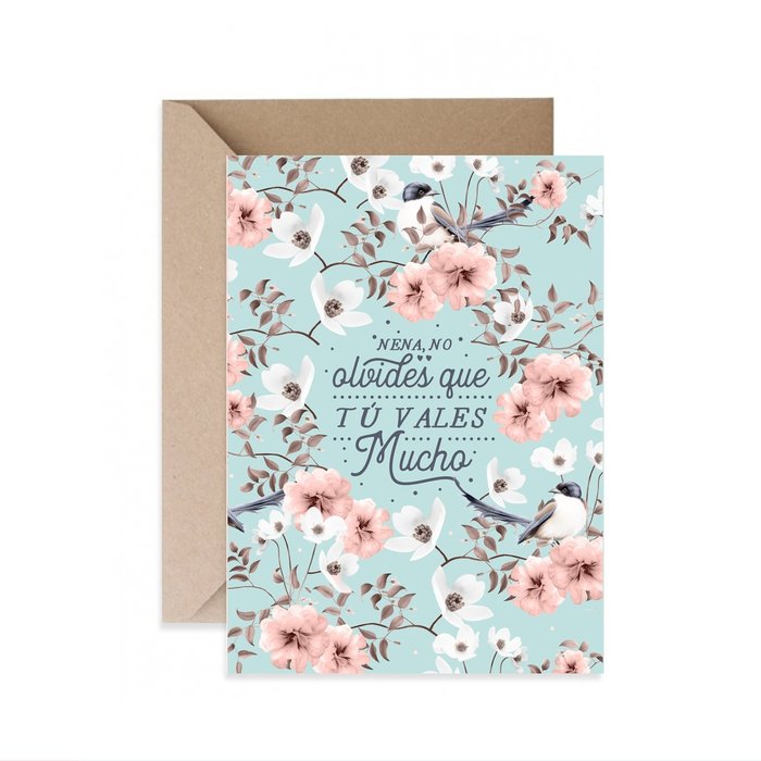 TARJETA NENA VALES MUCHO | THE GREAT MOUSTACHE | 1 UNIDAD | 7427246046327