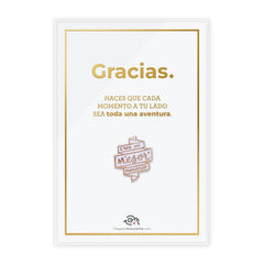 TARJETA STAMPING DORADO + PIN ERES MI MEJOR MOMENTO | THE GREAT MOUSTACHE | 1 UNIDAD | 7427246047744