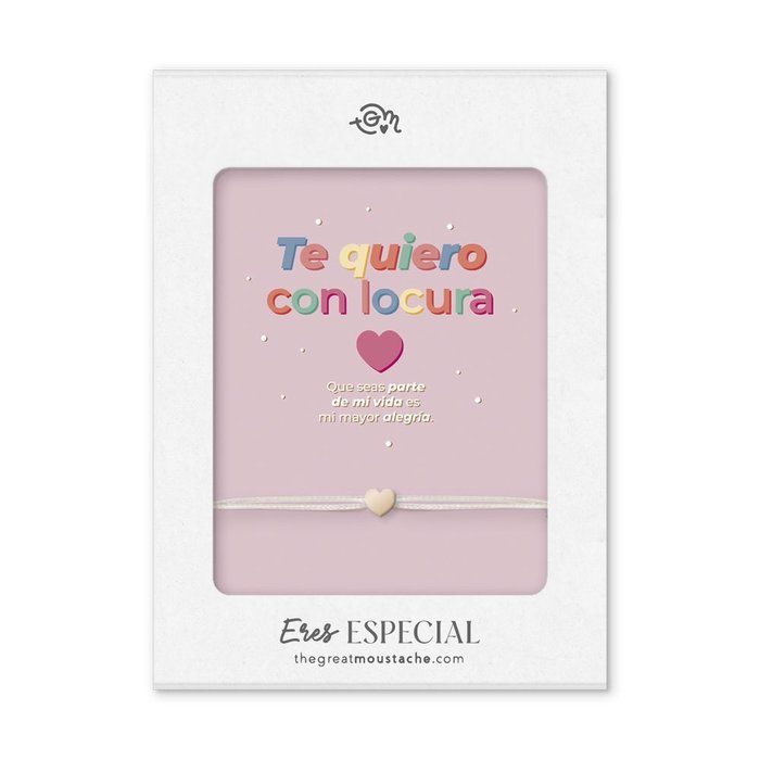 PULSERA ERES ESPECIAL - TE QUIERO CON LOCURA | THE GREAT MOUSTACHE | 1 UNIDAD | 7427246048468