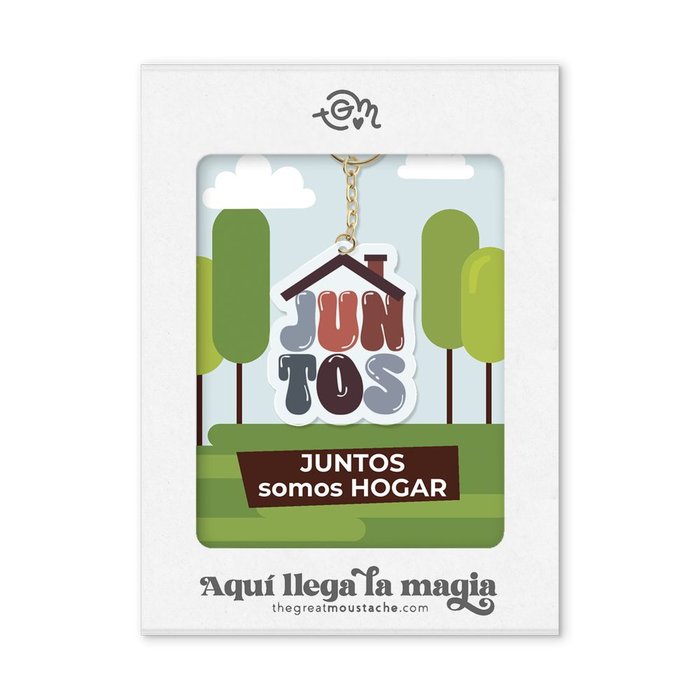 LLAVERO METACRILATO - JUNTOS SOMOS HOGAR | THE GREAT MOUSTACHE | 1 UNIDAD | 7427246048536