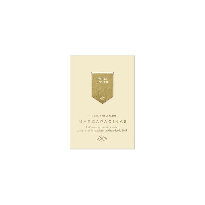 MARCAPAGINAS LATON MACIZO | 1 UNIDADES | (THE GREAT MOUSTACHE)