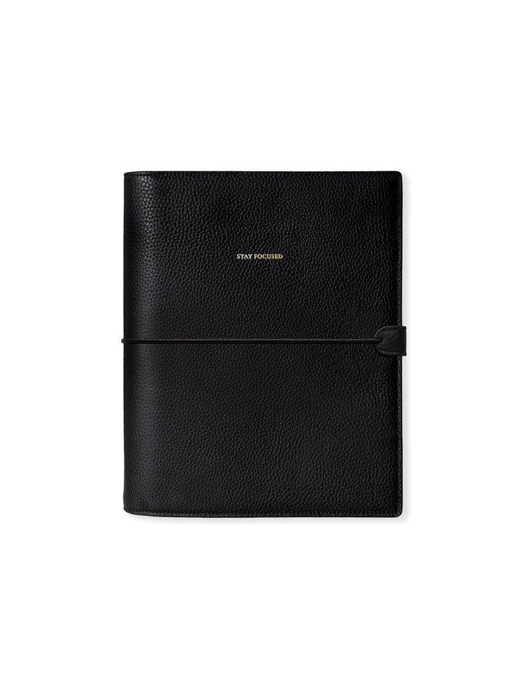 Funda de Cuero Vegano A5 Stay Focus Black Amber Marca The Great Moustache