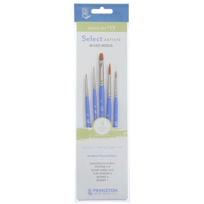 SET 5 PINCELES PRINCETON SELECT SINTETICO VALUE SET 15 | 1 UNIDADES | (PRINCESTON) Imagen principal del producto