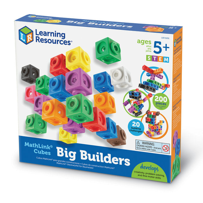 JUEGO CUBOS PARA GRANDES CONSTRUCTORES CUBOS MATHLINK | LEARNING RESOURCES | 1 UNIDAD | 7650230929126