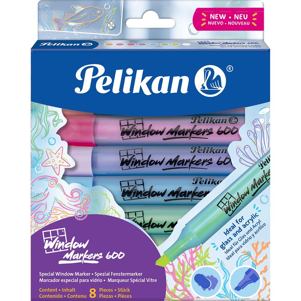 Estuche Rotulador Window Marker 600 Pelikan 8 Colores Surt