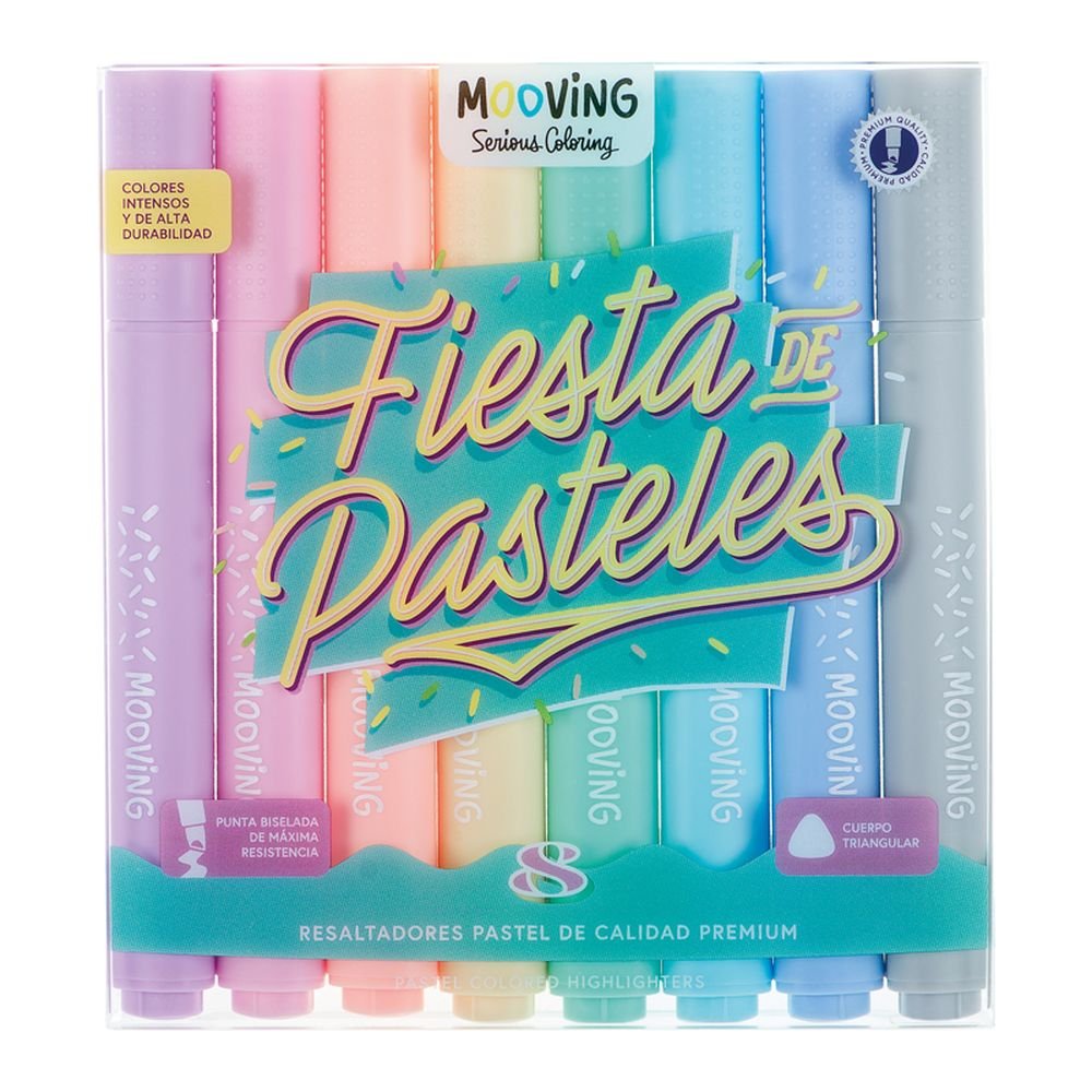 Set 8 Marcadores Pastel Surtidos MOOVING Paper