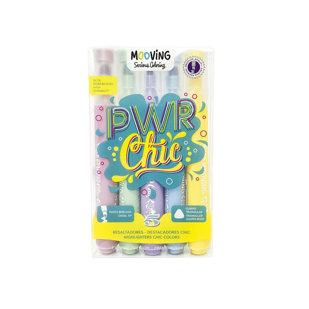 Set 5 Marcadores Chic Pastel Surtidos MOOVING PAPER EU