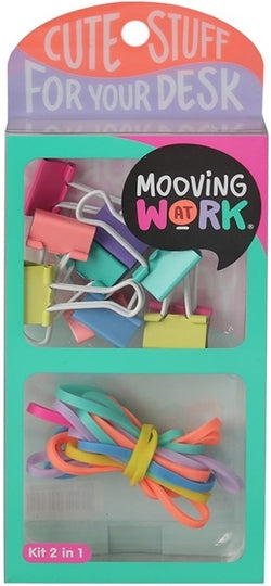 Kit de pinzas y gomas Maw Mania MOOVING para manualidades y oficina Imagen principal del producto