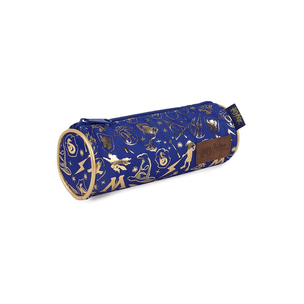 Portatodo tubo Harry Potter azul dorado MOOVING PAPER 23 cm Imagen principal del producto