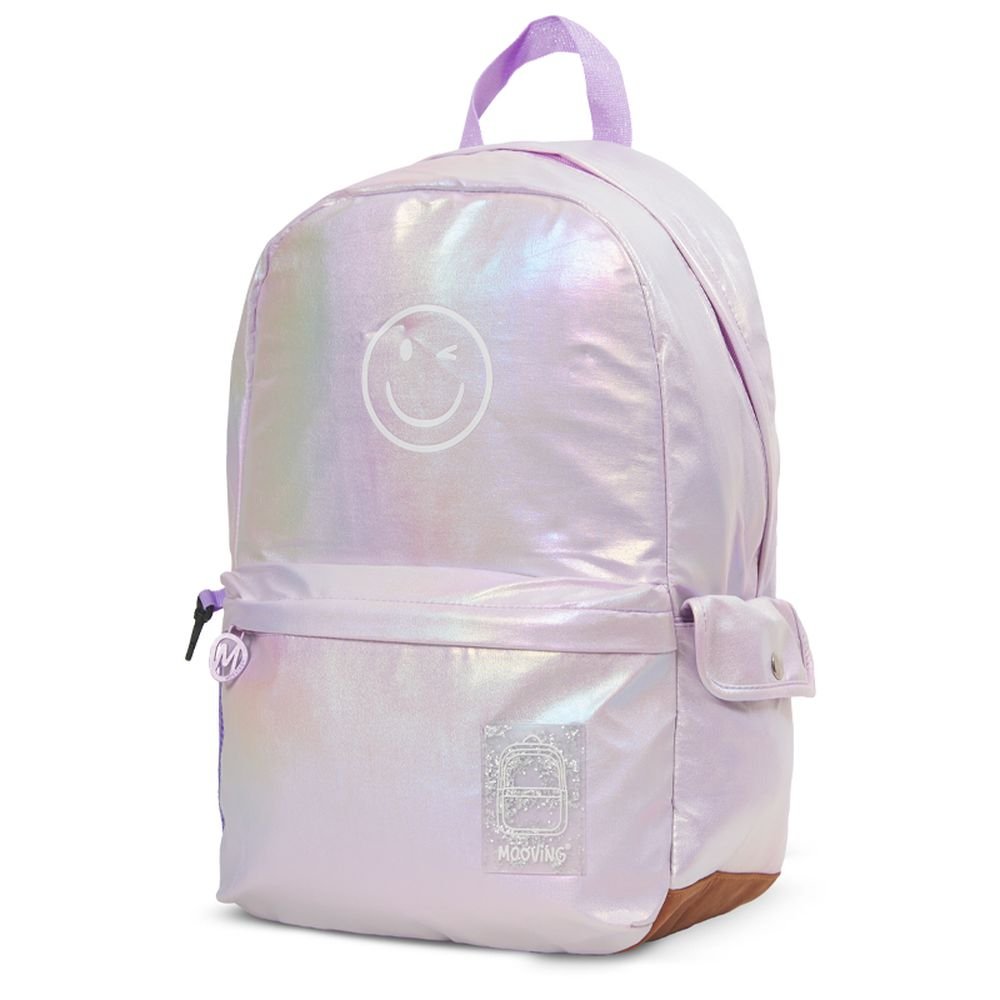 Mochila escolar iridiscente Smile Baires Mooving Paper Imagen principal del producto