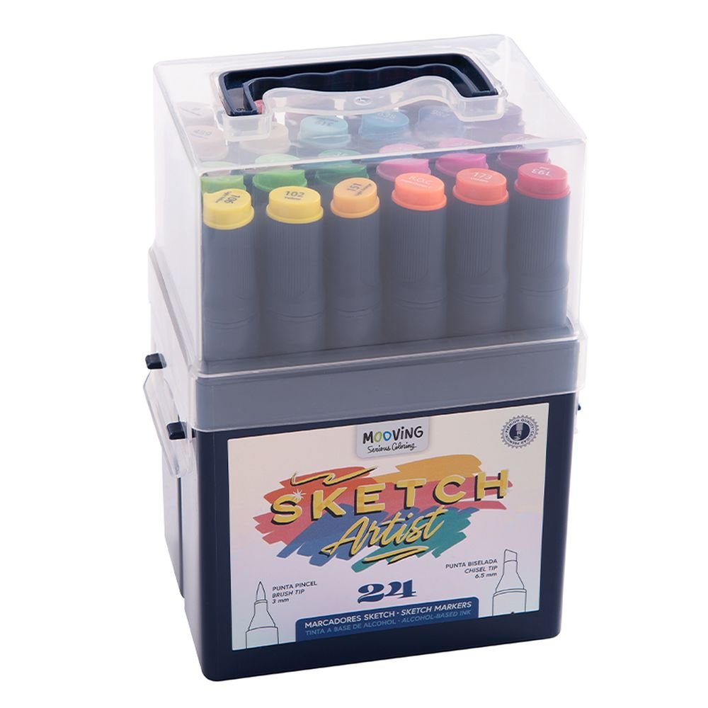 Caja 24 Marcadores Sketch Doble Punta Mooving Paper EU S.L Imagen principal del producto