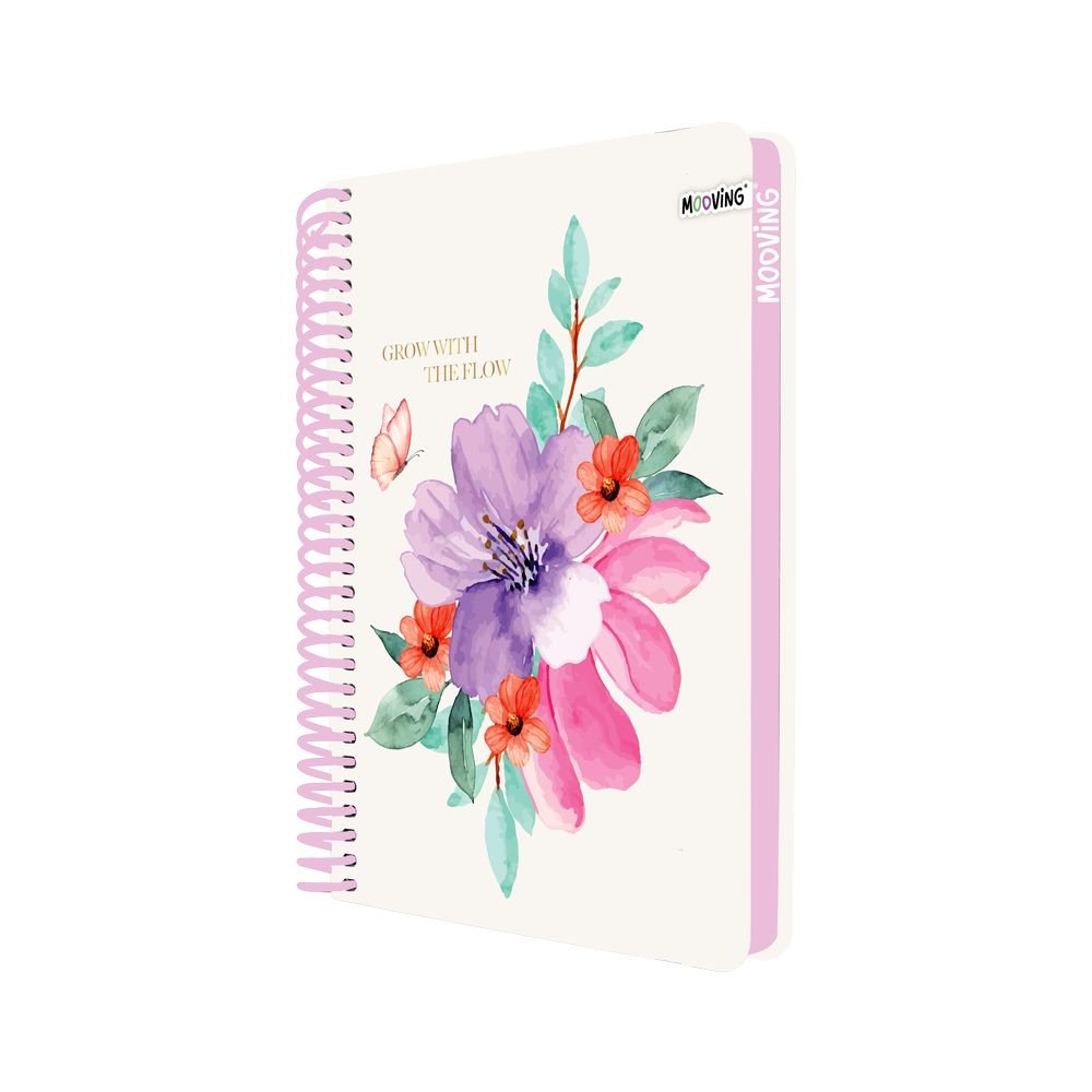 Cuaderno Anillas A4 96H Cuadros 80 g Microperf Garden Surtido Mooving Paper