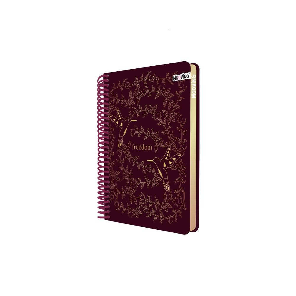 Cuaderno Anillas A5 T/d 96H Cuadros Canto Color Boho Mooving Paper