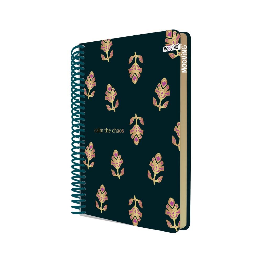 Cuaderno Anillas A4 T/d 96H Cuadros Canto Color Boho Mooving Paper