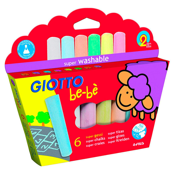Super Tizas Giotto Bebe Estuche 6 Colores Surtidos