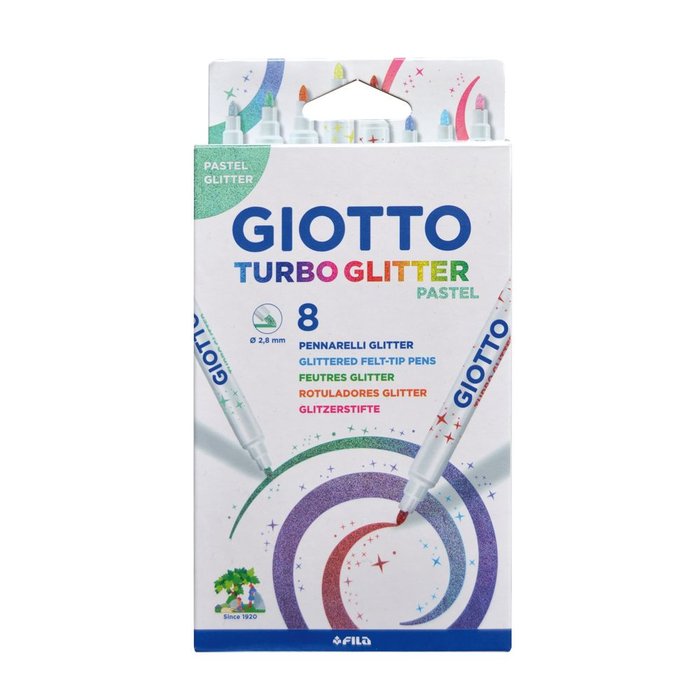Rotulador Giotto Turbo Glitter Pastel 8 Colores | Giotto | Pack 1 Unidades Imagen principal del producto