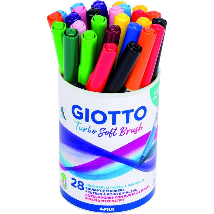 Rotulador Giotto Turbo Soft Brush 28 Colores Surtidos | Giotto | Pack 1 Unidades Imagen principal del producto