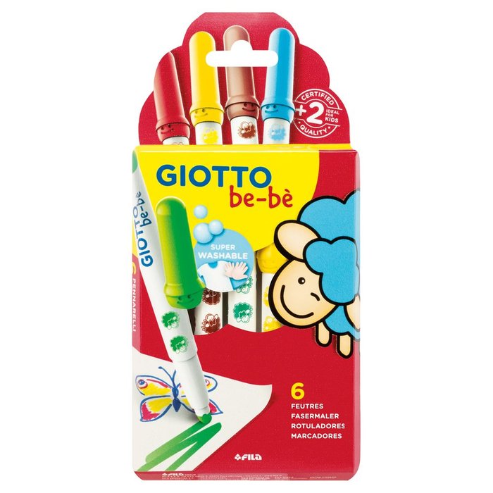 Rotuladores Giotto Bebe Estuche 6 Ud | Giotto Bebe | Pack 1 Unidades