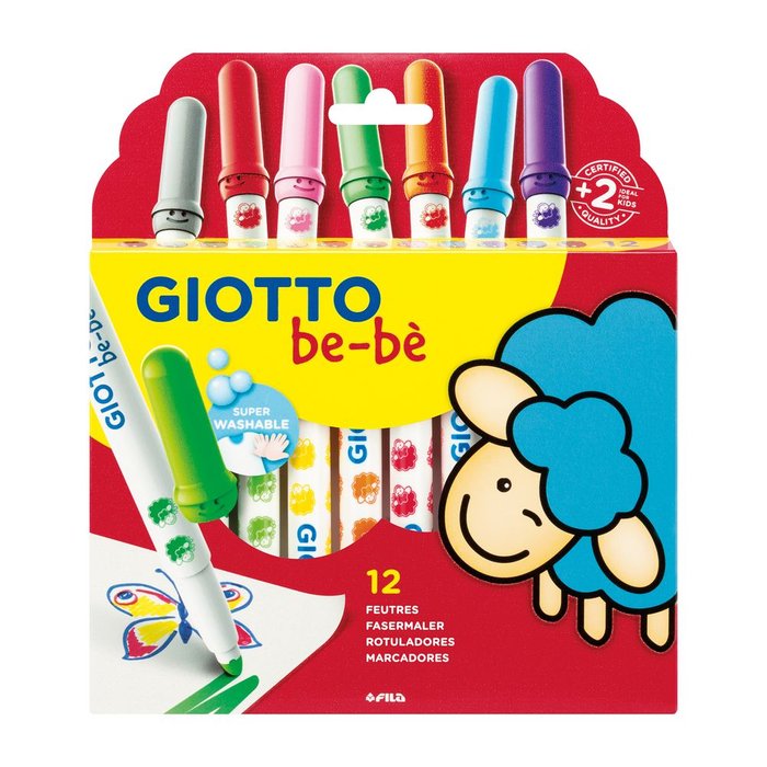Rotulador Giotto Bebe 12 Colores Surtidos | Giotto Bebe | Pack 1 Unidades