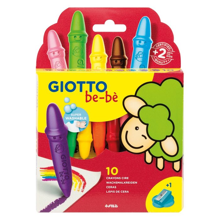 CERAS GIOTTO BEBE ESTUCHE 10 UD + SACAPUNTAS | 1 UNIDADES | (GIOTTO BEBE) Imagen principal del producto