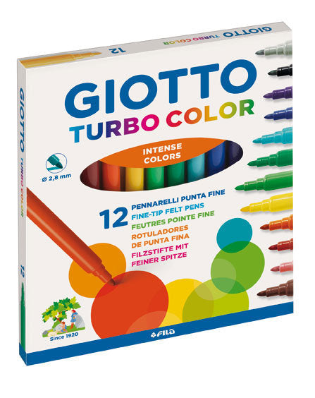 ROTULADOR GIOTTO TURBO COLOR FINO 12 COLORES SURTIDOS Imagen principal del producto