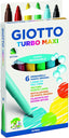 Rotulador Giotto Turbo Maxi 6 Colores Surtidos | Fila | Pack 10 Unidades
