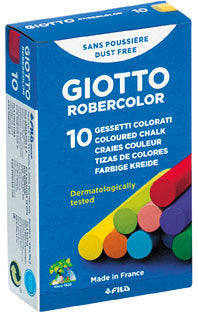✅ CAJA DE 10 TIZAS GIOTTO ROBERCOLOR COLORES SURTIDOS