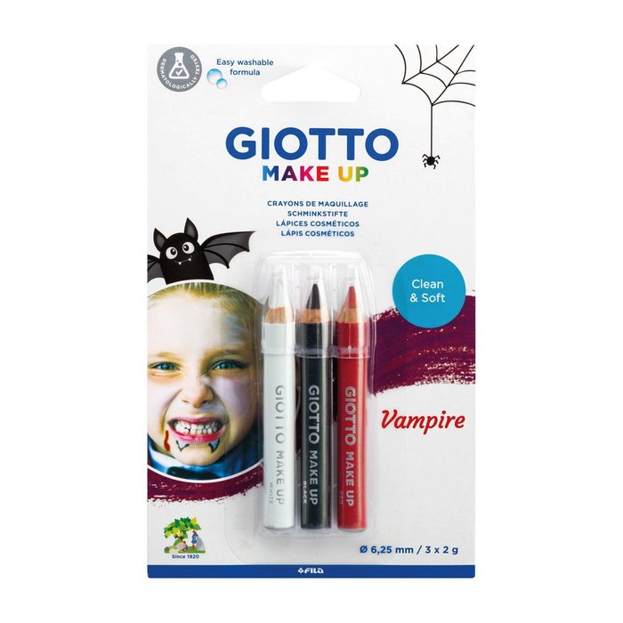 MAQUILLAJE LAPIZ GIOTTO MAKE UP BLISTER 3 COLORES VAMPIRO | 1 UNIDADES | (GIOTTO) Imagen principal del producto