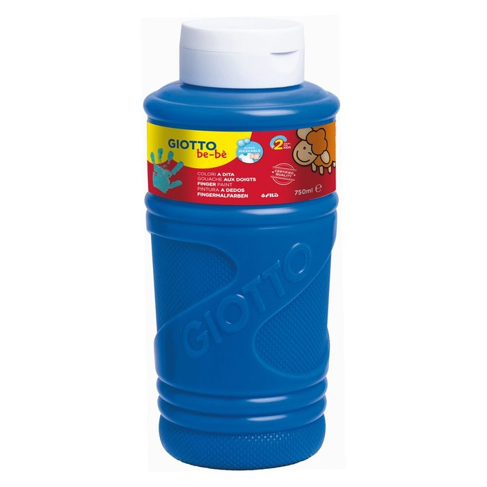 Pintura Dedos Giotto Bebe Azul Cyan 750 ml para manualidades y juegos Imagen principal del producto