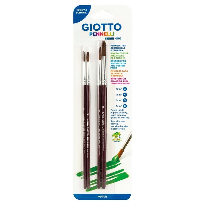 Pinceles Giotto Serie 400 Blister 4U nº 3/4/5/8 Imagen principal del producto
