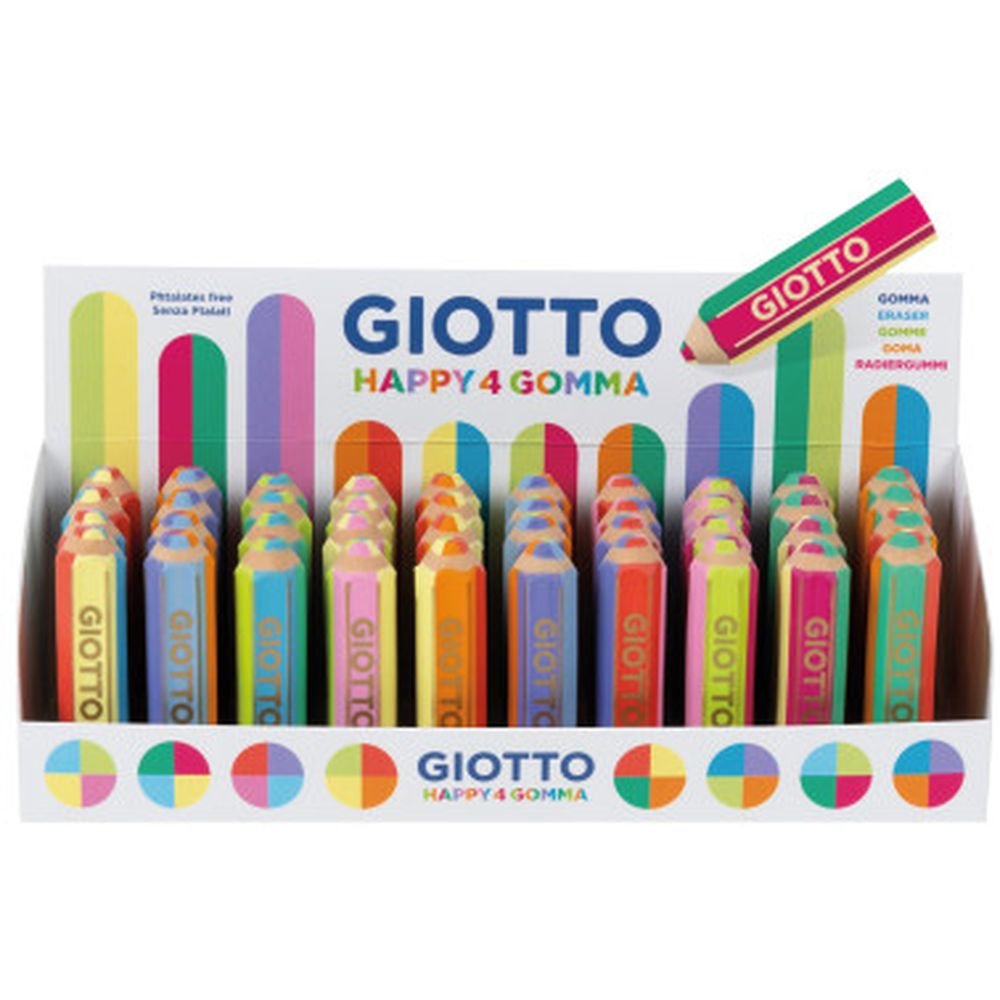 Expositor 40 Goma Giotto Happy 4 Gomma
