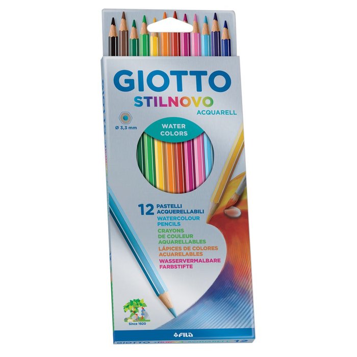 LAPIZ ACUARELA GIOTTO STYLNOVO 12 COLORES SURTIDOS | 1 UNIDADES | (FILA) Imagen principal del producto