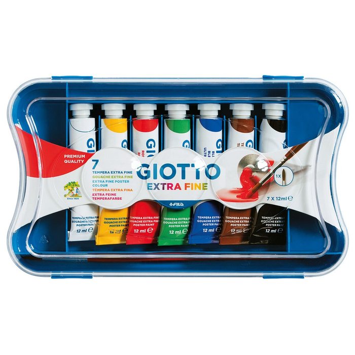 Estuche 7 tubos gouache giotto 12 ml colores básicos Imagen principal del producto
