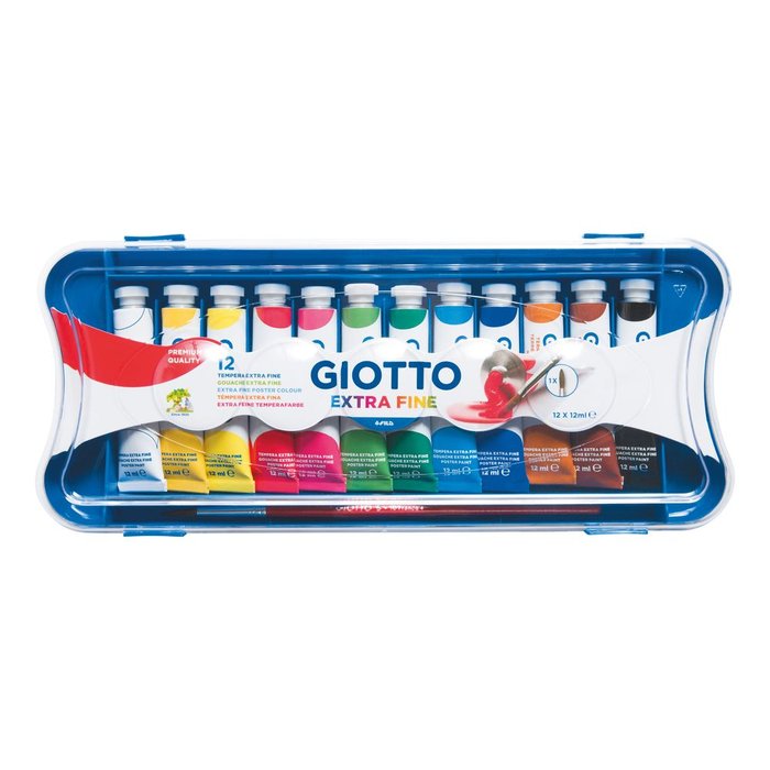 Estuche 12 Tubos Gouache Giotto 12 ml Colores Surtidos Imagen principal del producto
