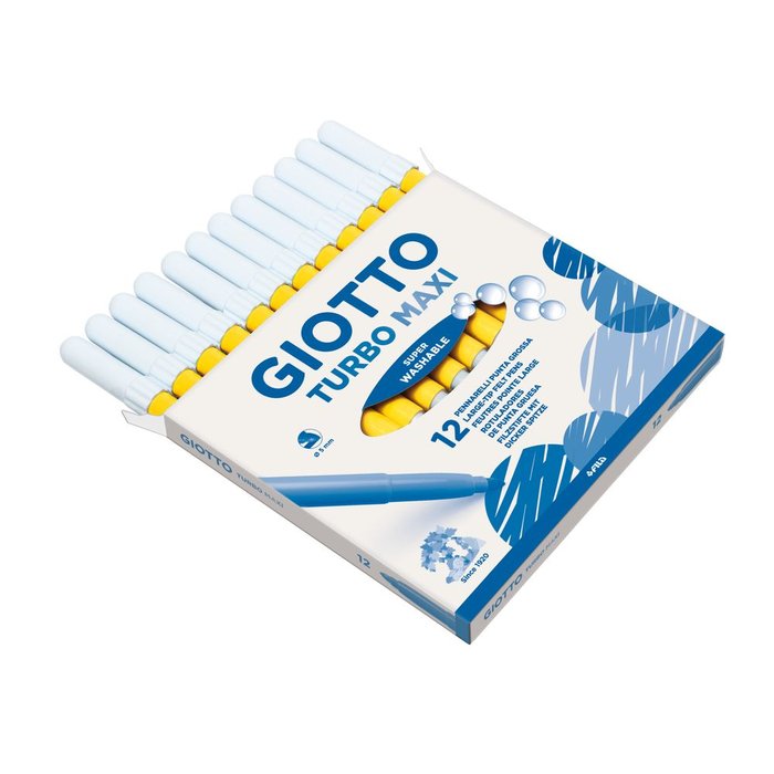 Rotulador Giotto Turbo Maxi Amarillo | Giotto | Pack 12 Unidades