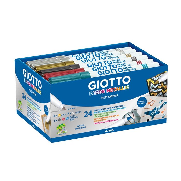 Caja 24 rotuladores Giotto Decor Metallic
