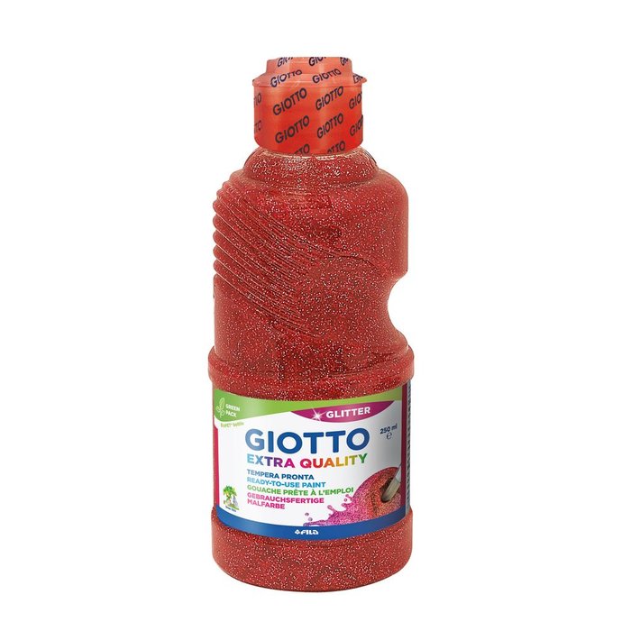 TEMPERA GIOTTO 250ML GLITTER ROJO | 1 UNIDADES | (GIOTTO) Imagen principal del producto