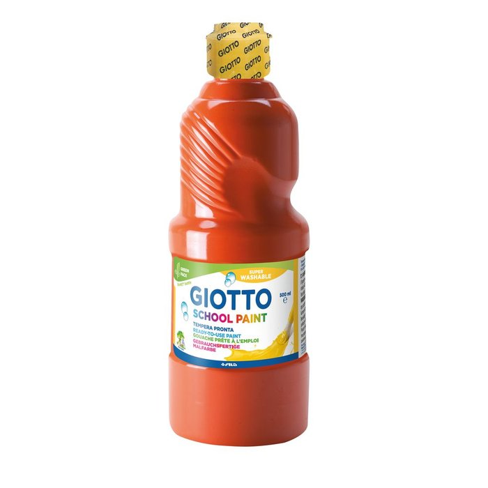 Bote témpera escolar Giotto 500ml rojo escarlata Imagen principal del producto