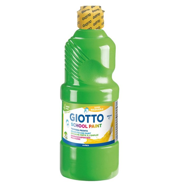 Bote témpera escolar Giotto 500ml verde cinabrio Imagen principal del producto