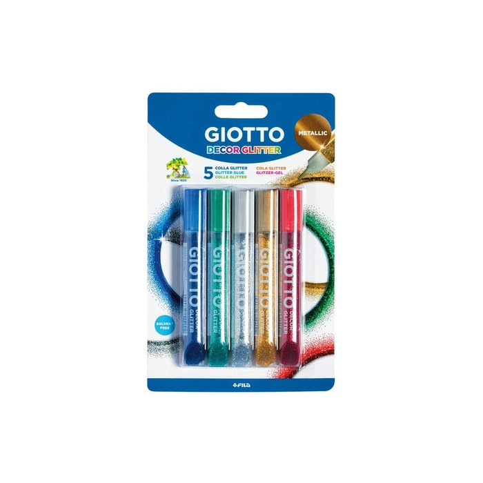 Pegamento con purpurina metálica Giotto 10,5 ml para manualidades