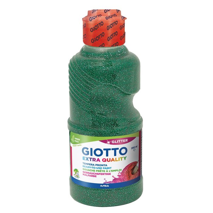 TEMPERA GIOTTO 250ML GLITTER VERDE | 1 UNIDADES | (FILA) Imagen principal del producto